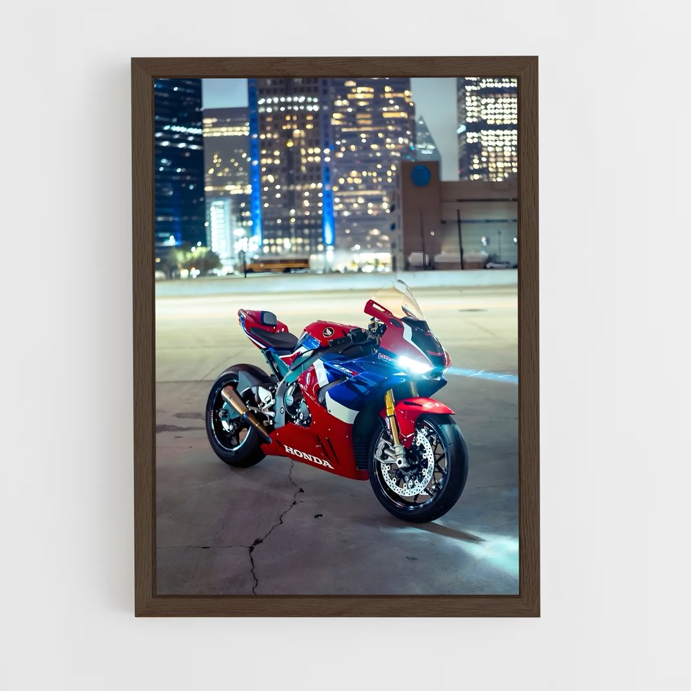 Poster Cbrrr-r fireblade impressionnant – affiche Honda Moto (vue 5)